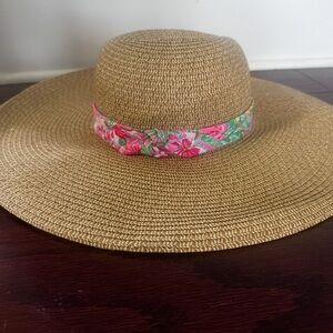Lilly Pulitzer Floral Band Straw Sun Hat